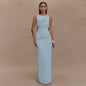 New Summer Round Neck Backless Dress Fashion Sleeveless