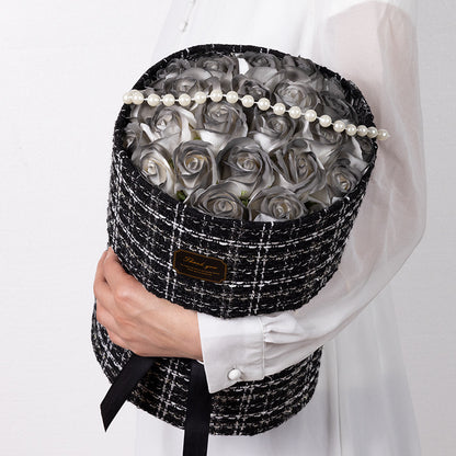 Classic Style Ice Crushing Blue Rose Soap Bridal Bouquet