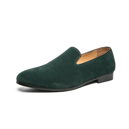British Leather Shoes Matte Leather Gommino Men