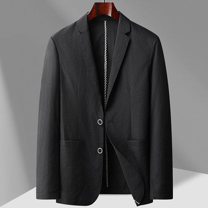 Men's Casual Light Luxury Thin Solid Color Suit Coat