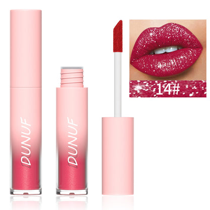 DUNUF 18 Color Diamond Lipstick Lip Gloss