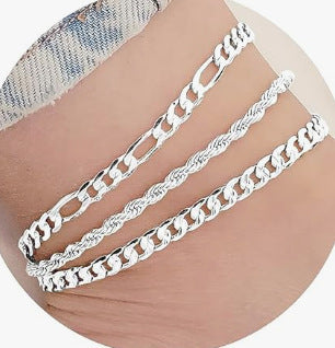 European And American Stylish Women's Simple Personality Multi-layer Anklet Suit