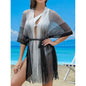 Sexy Blouse Bikini Hollow-out Beach Cover-up Knitted Sun Protection Clothing For Women