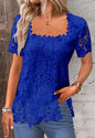 Rose Lace T-shirt Top For Women