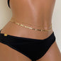 Women's Fashion Round Beads Chain Double-layer Waist Chain