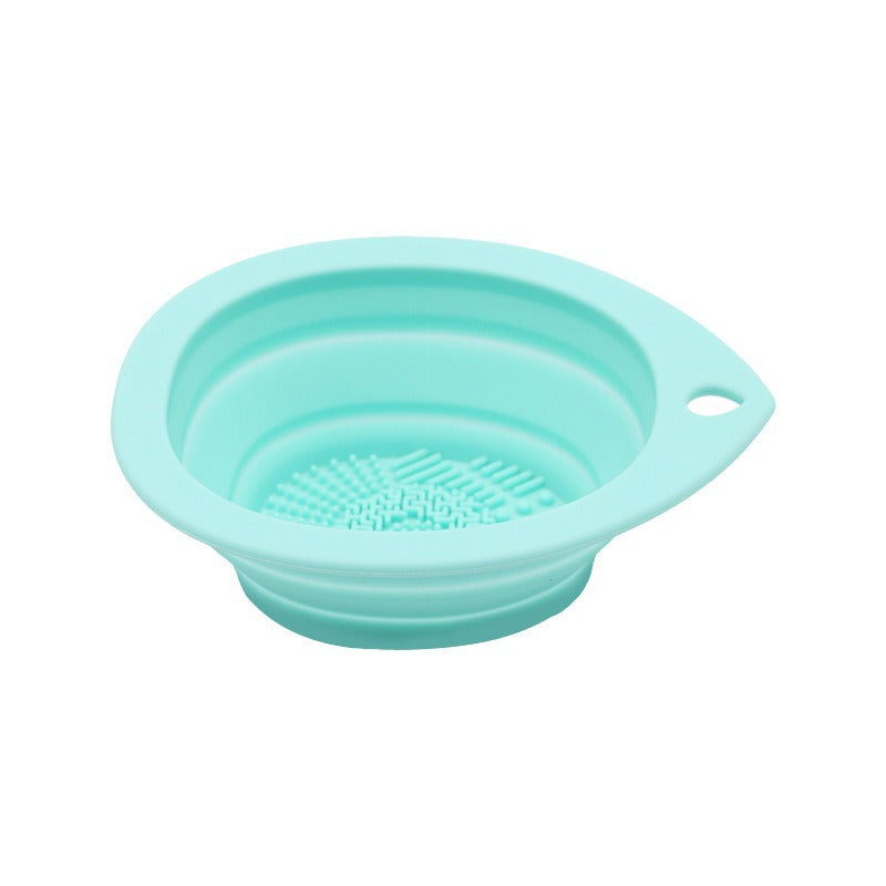Folding Silicone Solid Color Beauty Tools Pad For Washing Brush