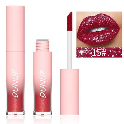DUNUF 18 Color Diamond Lipstick Lip Gloss