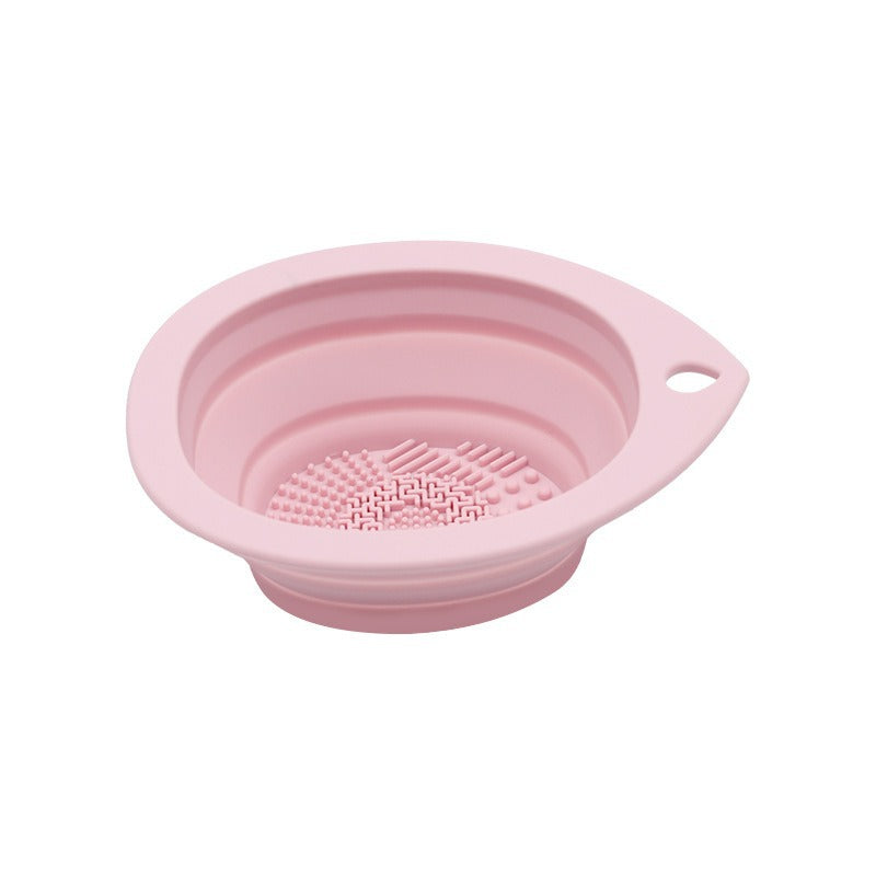 Folding Silicone Solid Color Beauty Tools Pad For Washing Brush
