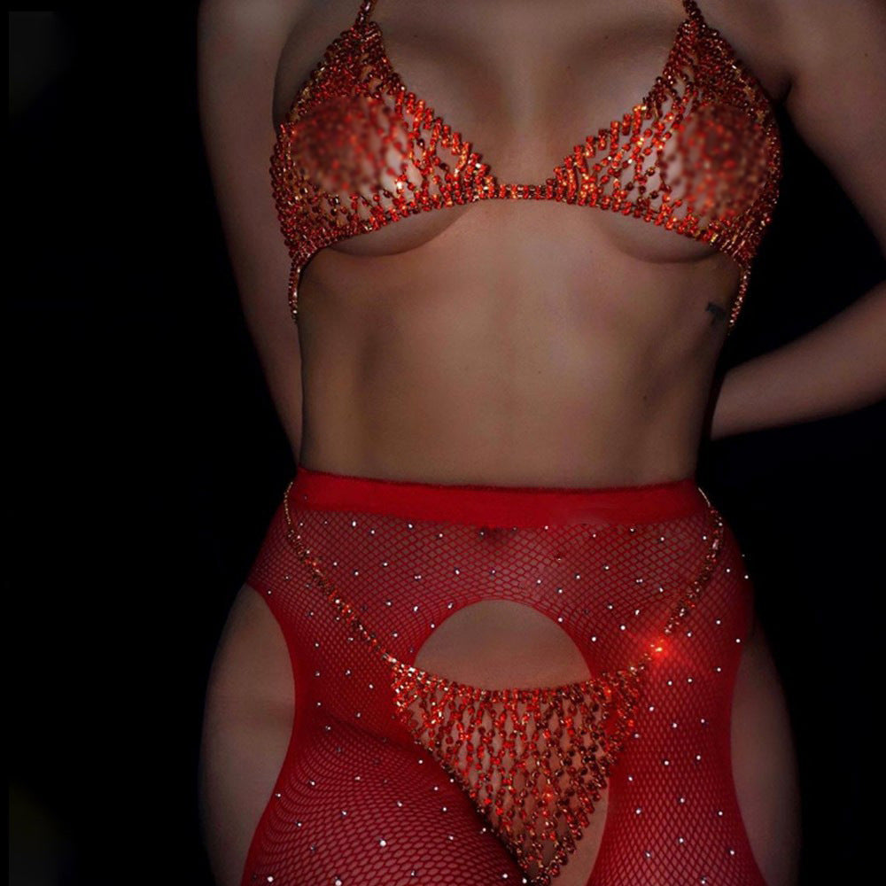 Fashion Chest Necklace Nightclub Bikini Rhinestone Body Chains