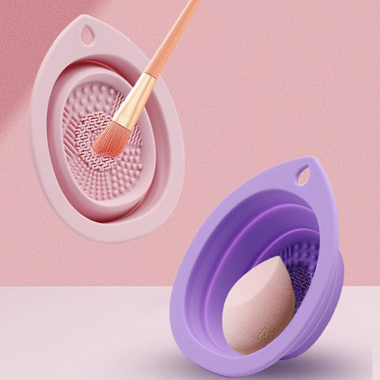 Folding Silicone Solid Color Beauty Tools Pad For Washing Brush