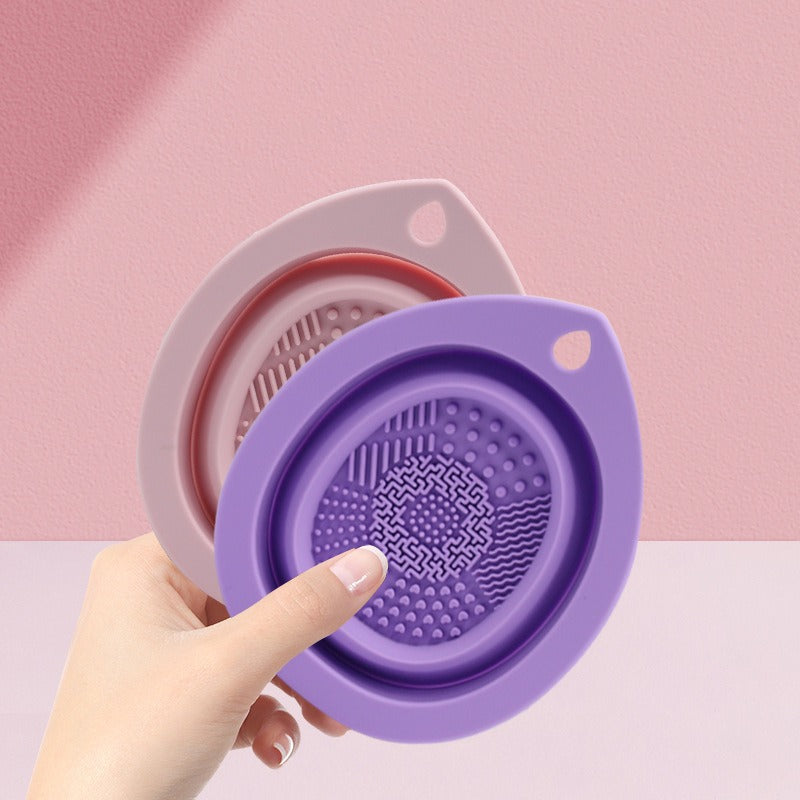 Folding Silicone Solid Color Beauty Tools Pad For Washing Brush