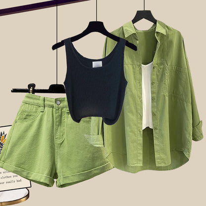 Summer Mint Man Style Dopamine Wear Match Suit Women