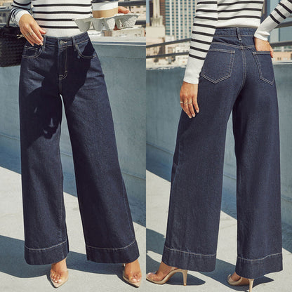 High Waist Long Wide Leg Jeans