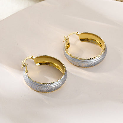 Copper Material Graceful Personality Simple Earrings