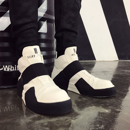 Men's All Match Round Toe High Top Sneakers