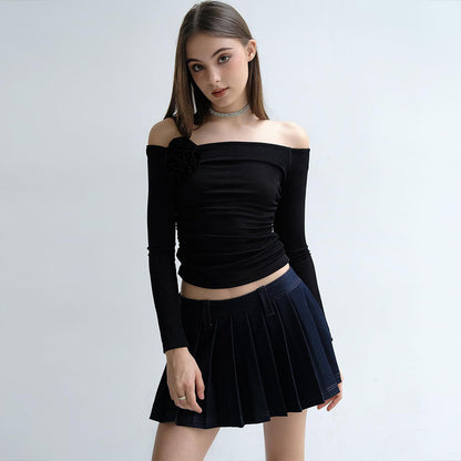 Women's Off-shoulder Long-sleeve Bodice With Off-shoulder Collar
