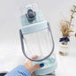 Plastic Water Cup With Handle And Water Bottle With Straw