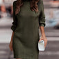 Turtleneck Sweater Women's Long Sleeve Knitwear Dress Women's Clothing