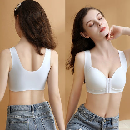 Women's Fashion Front Closure Underwired Gathering Bra