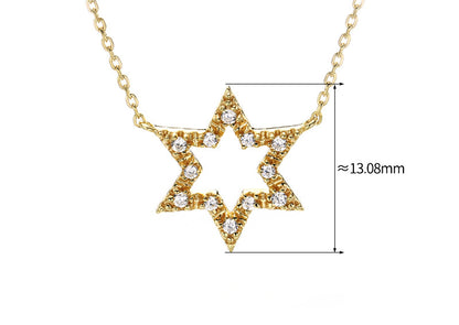 Jewelry Hexagon Star Necklace Clavicle Chain