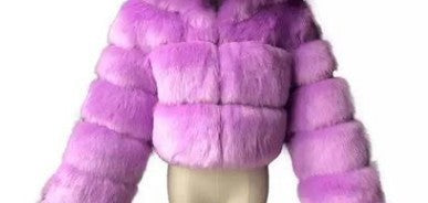 Lapel Imitation Fox Fur Long Sleeve Stitching Women's Light Luxury