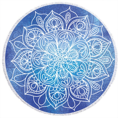 Round Printed Beach Towel Microfiber Plus Flow