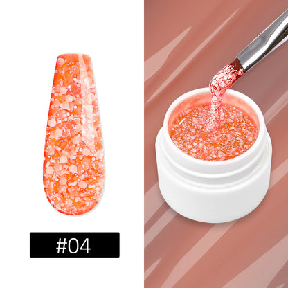 Multicolor Luxury Snowflake Nail Gel Super Shiny