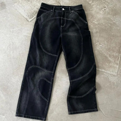 Men's Simple Street Hip Hop Straight Jeans
