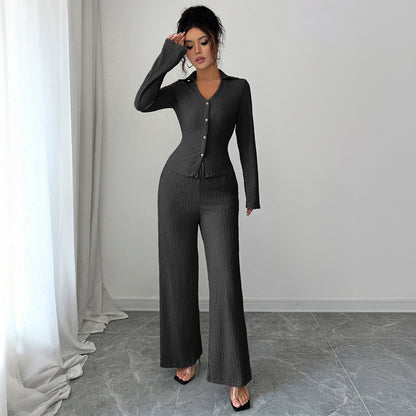 Wide-leg Pants Suit For Women