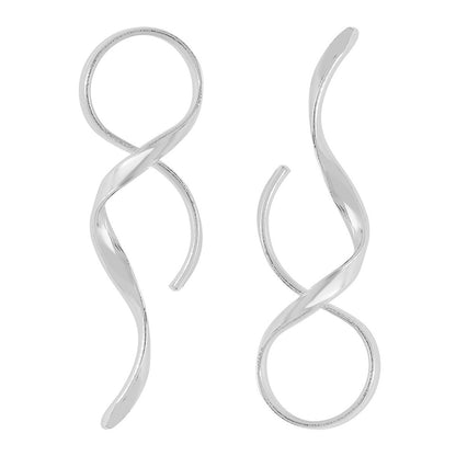 Line Simple Metal Earrings Asymmetric Fashion Earrings