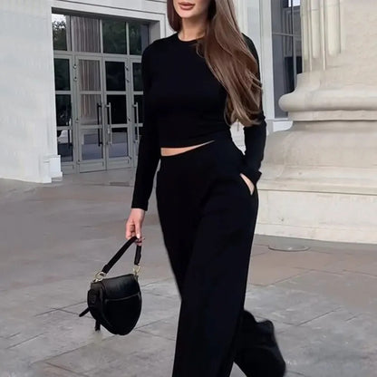 Wide-leg Pants Suit