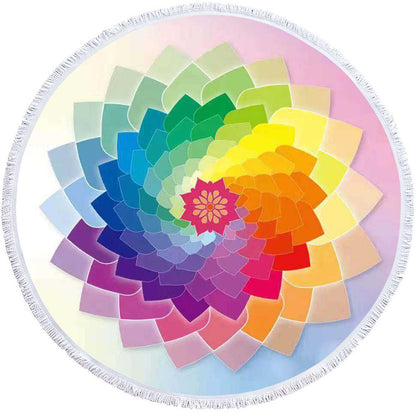 Microfiber 3D Printed Round Beach Towel