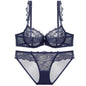 Sheer Lace Bra Spongeless Set