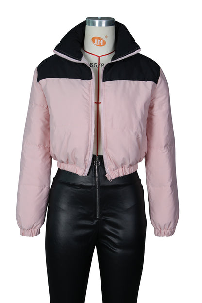 Women's Coat Fashionable Brand Classic Cotton-padded Jacket European And American Short Flight Jacket