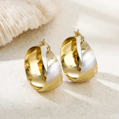 Copper Material Graceful Personality Simple Earrings