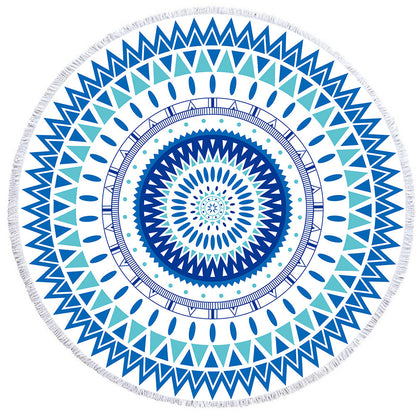Round Printed Beach Towel Microfiber Plus Flow
