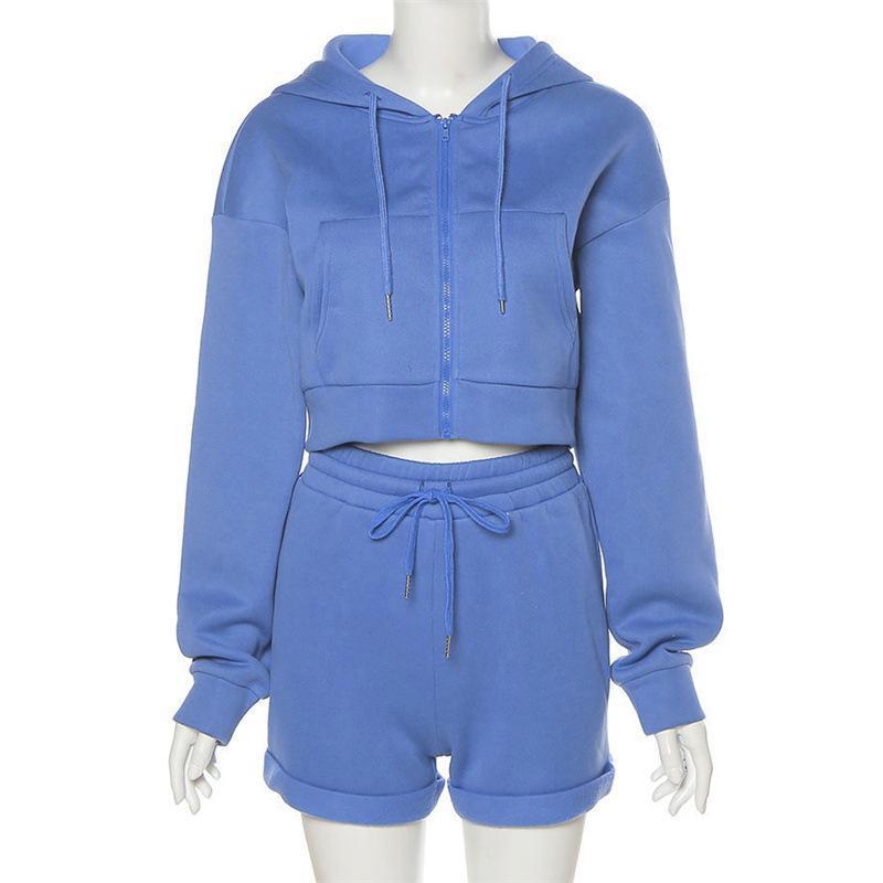 Hooded Sweater Bag Hip Casual Suit