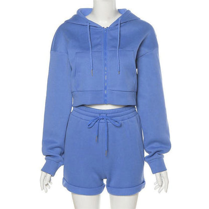 Hooded Sweater Bag Hip Casual Suit