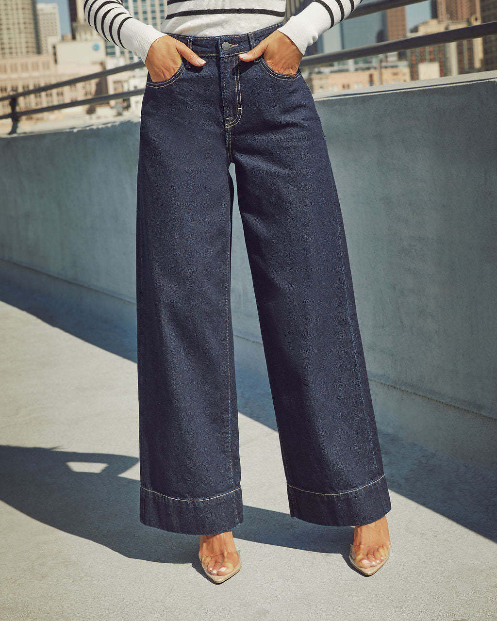 High Waist Long Wide Leg Jeans