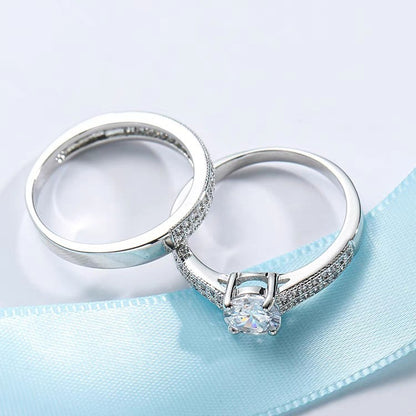 Women's Full-Diamond Stacked Ring