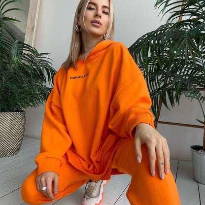 Hooded  Casual Sweater Suit