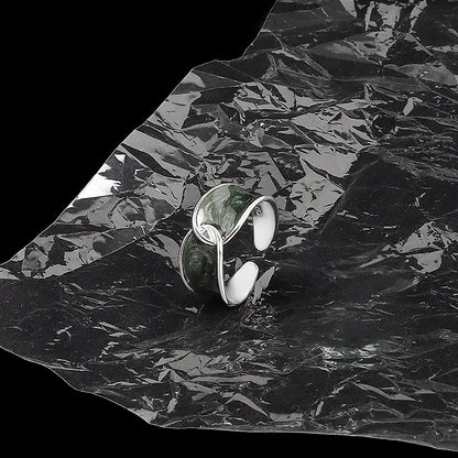 Cold Wind Niche Design Sense Light Luxury Enamel Epoxy Ring Women