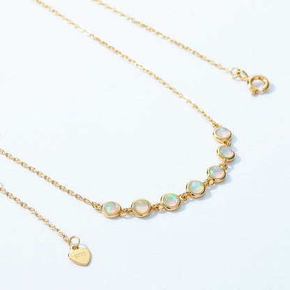Light Luxury Synthetic S925 Silver Gold Plated Necklace Women