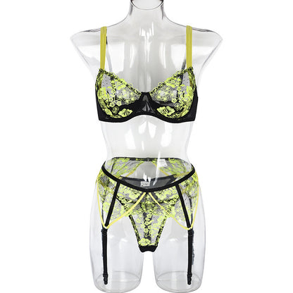 Women's Embroidered Lace Underwired Shapewear