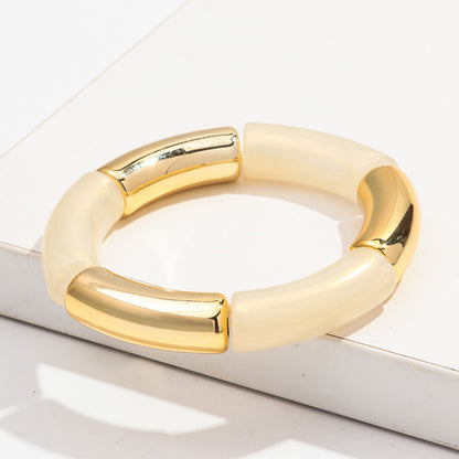 Fashion Bracelet Acrylic Gold Powder Plus Gold Ladies