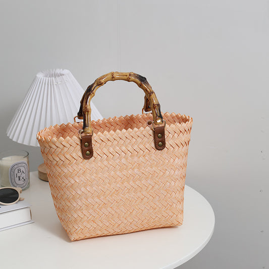 Women's Fashionable Retro Portable Large Capacity Handbag