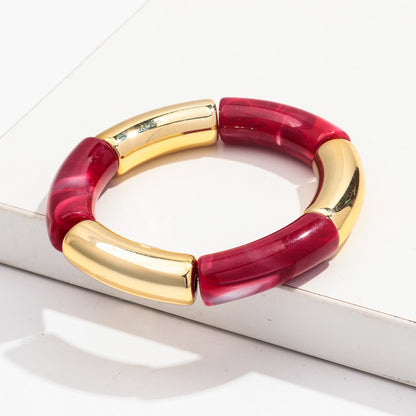 Fashion Bracelet Acrylic Gold Powder Plus Gold Ladies