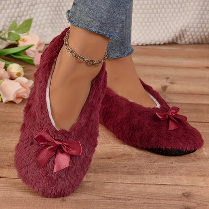 Women's Indoor Comfortable Breathable Warm Closed-toe Slippers Soft
