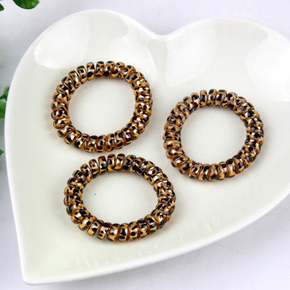 Plastic Leopard Print Phone Line Hair Ring Hair Rope
