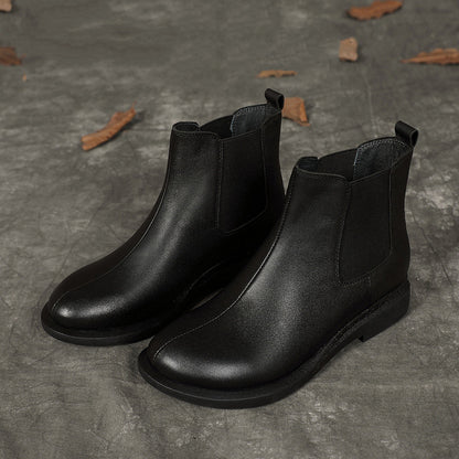 Round Toe Simple Flat Cotton Shoes And Ankle Boots